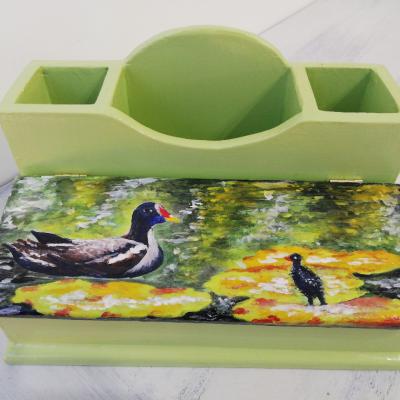 Boite de rangement de bureau peinte